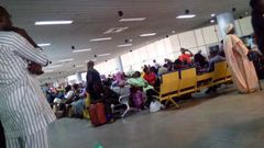 Passengers at the Murtala Mohammed Airport in Lagos
