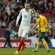 England's striker Jamie Vardy celebrates after scoring against Lithuania at Wembley Stadium in London on March 26, 2017