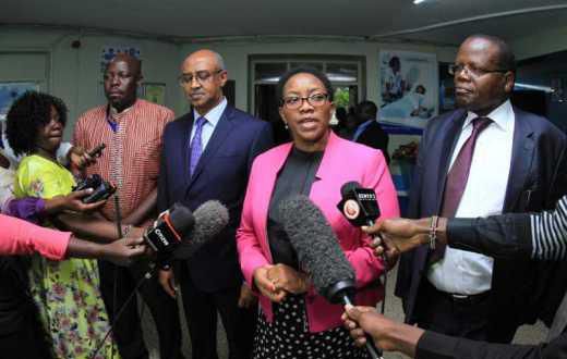 Health CS Sicily Kariuki during a past media briefing