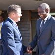 DP William Ruto with US Ambassador Kyle McCarter at the DP's Karen office (Twitter)