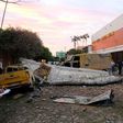The damage caused by gangsters who used explosives to rob a security company of millions of dollars in Ciudad del Este, Paraguay
