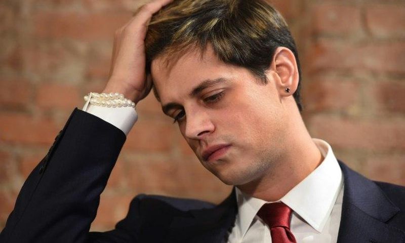 Milo Yiannopoulos holds a press conference in New York on February 21, 2017