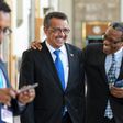 Ethiopia's Tedros Adhanom, centre, after addressing delegates at the World Health Organization assembly in Geneva on Tuesday
