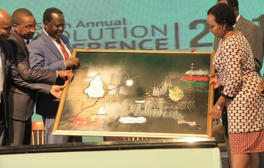 Raila Odinga at the sixth annual Devolution Conference