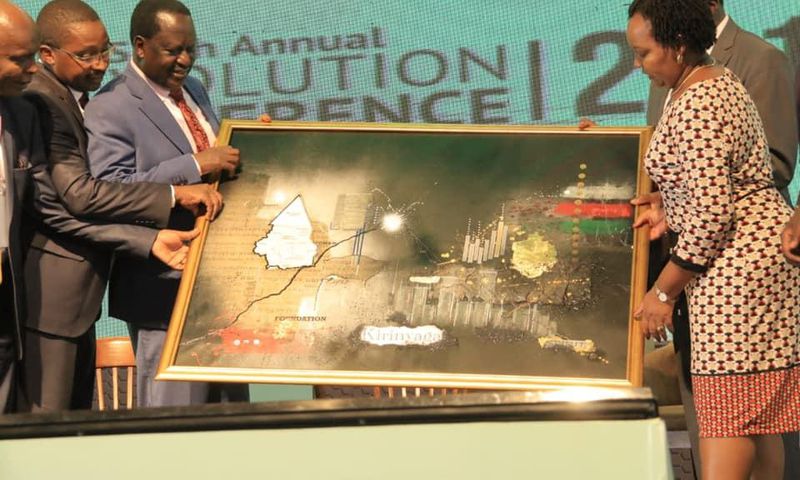 Raila Odinga at the sixth annual Devolution Conference