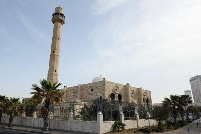 A view of a mosque in the ancient Israeli port city of Jaffa