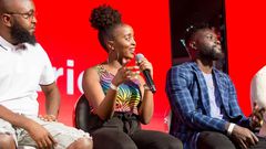 Moji short Baba, Nadia Mukami and Naiboi at Coke Studio