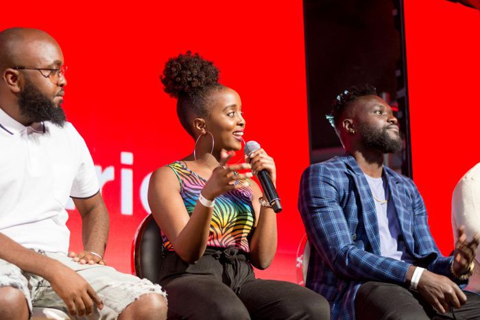 Moji short Baba, Nadia Mukami and Naiboi at Coke Studio
