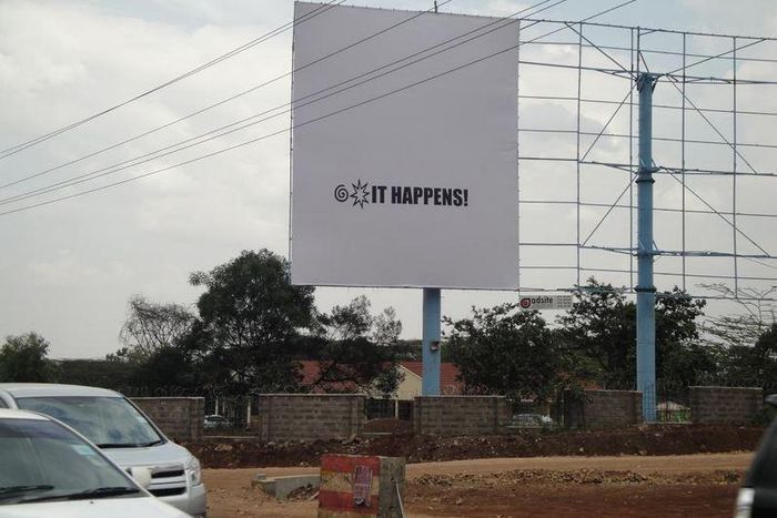 A billboard that was put up by an Insurance company in Nairobi in a past advertising campaign (Twitter)