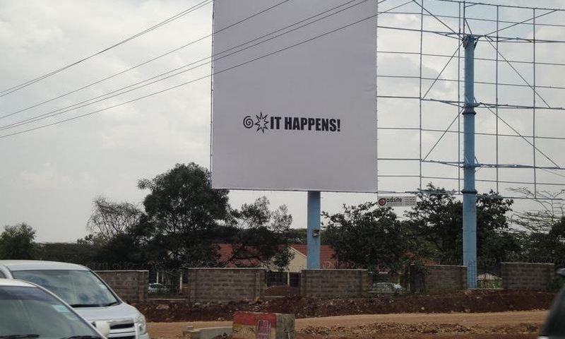 A billboard that was put up by an Insurance company in Nairobi in a past advertising campaign (Twitter)