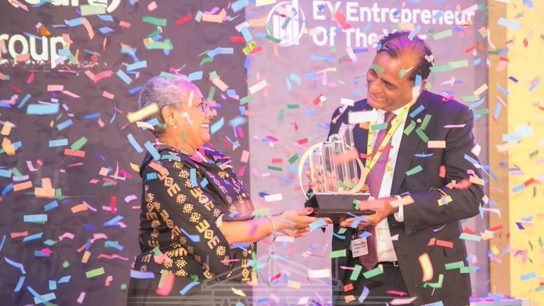 File image of First Lady Margaret Kenyatta being awarded the prestigious Eastern Africa Lifetime Achievement Award