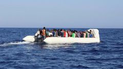 Migrants are rescued by Malta-based NGO Migrant Offshore Aid Station (MOAS) off Libya