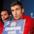 Atletico Madrid midfielder Gabi pictured during a press conference at Santiago Bernabeu stadium in Madrid on May 1, 2017 on the eve of their Champions League semi-final first leg against Real Madrid