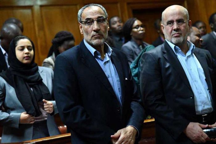 Iranians Ahmad Abolfathi Mohammad (left) and Sayed Mansour Mousavi in court