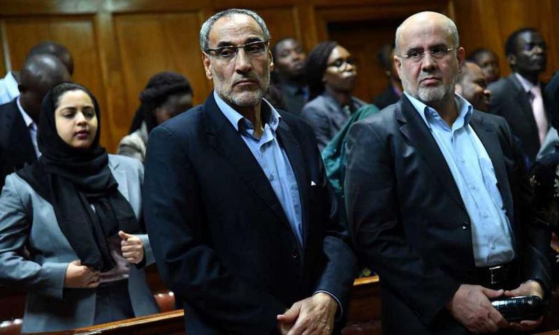 Iranians Ahmad Abolfathi Mohammad (left) and Sayed Mansour Mousavi in court