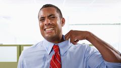 Man feeling hot
