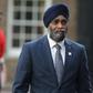 Canadian Defense Minister Harjit Sajjan, seen in September 2016, will travel to Senegal and Mali to check out local security needs as Canada prepares to spend Can$450 million and 600 troops for UN peacekeeping operations