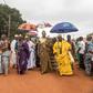Kings from various districts of Abomey, Benin, arrive for the funeral of Dah Dedjalagni Agoli-Agbo, monarch of the former military kingdom of Dahomey on August 11, 2018