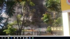 Promenade building located in Westlands along General Mathenge drive is on fire