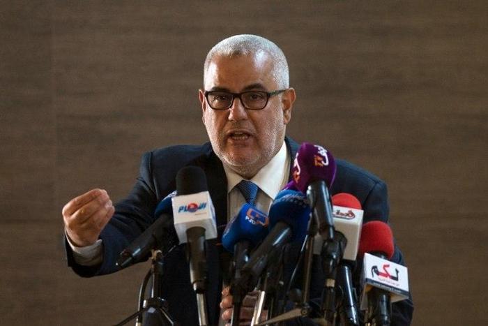 Moroccan Prime Minister and Secretary General of the ruling Islamist Justice and Development Party, Abdelilah Benkirane, speaks during a conference in Sale on October 22, 2016