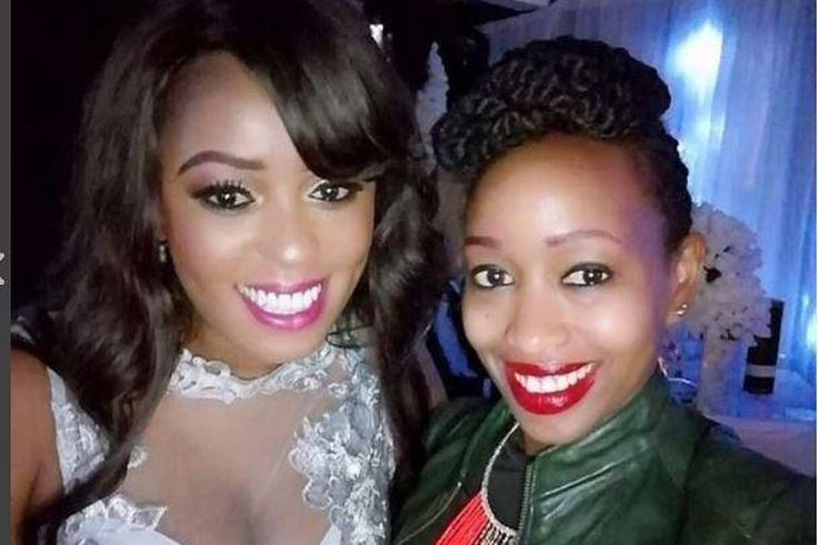 Lilian Muli and Janet Mbugua during the birthday party