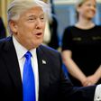President Donald Trump in the Oval Office on Saturday.