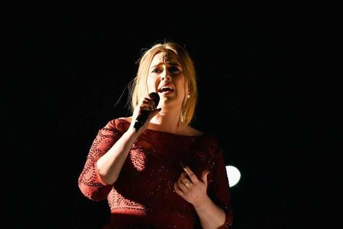 Singer Adele performs onstage during The 58th GRAMMY Awards on February 15, 2016 in Los Angeles, California