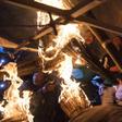 Participants prepare for the release of a hot-air balloon during the Tazaungdaing Lighting Festival at Taunggyi in Myanmar's northeastern Shan State