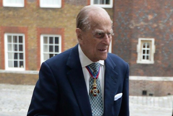Britain's Prince Philip arrives at Chapel Royal in St James's Palace in London, for an Order of Merit service on May 4, 2017