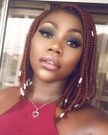 Burgundy bob braids (Instagram official_lilianpatrick)