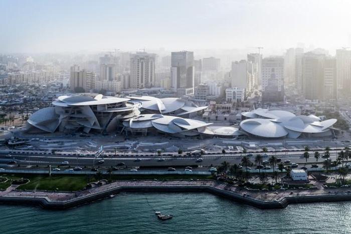 The new National Museum of Qatar, which was designed by French architect Jean Nouvel, features a multi-curved roof which resembles a jigsaw puzzle
