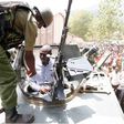 Deputy President William Ruto inside one of the tanks expected to be used in the operation to flush out cattle rustlers and criminals.