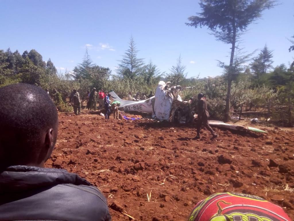 Where the light aircraft crashed in Makutano Forest in Londiani