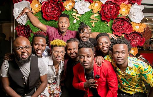 Kenyan gospel musicians Dk Kwenye Beat, Dj Mo, Mr. Seed, Hope Kid, Bahati, Moji Short Babaa, Mash Mwana And David Wonder