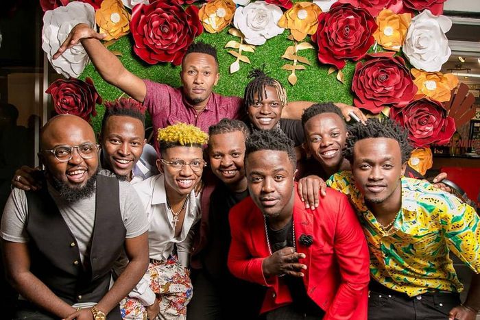 Kenyan gospel musicians Dk Kwenye Beat, Dj Mo, Mr. Seed, Hope Kid, Bahati, Moji Short Babaa, Mash Mwana And David Wonder