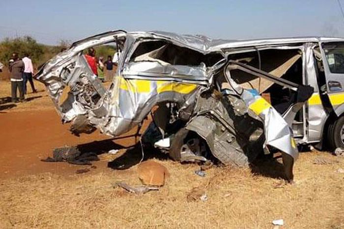 14-seater matatu mangled after crash with lorry (Capital FM)