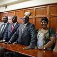 Politicians Aisha Jumwa, Florence Mutua, Johnstone Muthama, Junet Mohammed, Timothy Bosire, Ferdinand Waititu, Moses Kuria and Kimani Ngunjiri stand in the dock at the Milimani Law Courts over alleged hate speech.