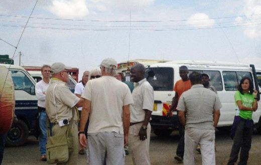 Tourists stranded at Ntulele trading centre in Narok.