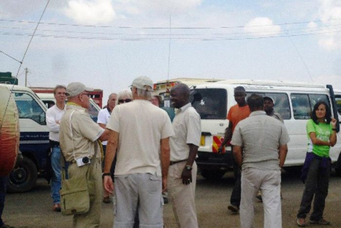 Tourists stranded at Ntulele trading centre in Narok.