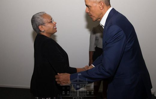 Obama applauds First Lady Margaret Kenyatta on a world stage