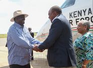File image of Raila Odinga with President Uhuru Kenyatta