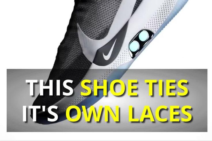 This shoe ties it's own laces