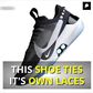 This shoe ties it's own laces