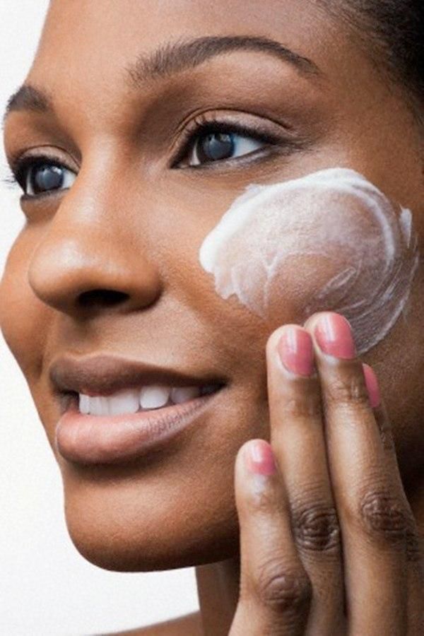 Applying moisturizer (Courtesy)