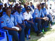 Police Officers at Kayole Police Station during 2018 Christmas celebrations officiated by Interior CS Fred Matiang'i and IG Joseph Boinnet (Twitter)
