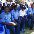 Police Officers at Kayole Police Station during 2018 Christmas celebrations officiated by Interior CS Fred Matiang'i and IG Joseph Boinnet (Twitter)