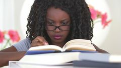 Woman reading(blackgirlnerds)