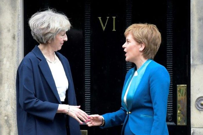 Britain's Prime Minister Theresa May and Scotland's First Minister Nicola Sturgeon are at loggerheads over Scottish hopes for a fresh independence referendum as Britain starts to extricate itself from the European Union