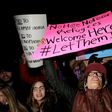 President Donald Trump's immigration ban has sparked mass protests at US airports, such as this demonstration at Chicago's O'Hare International Airport on January 29, 2017
