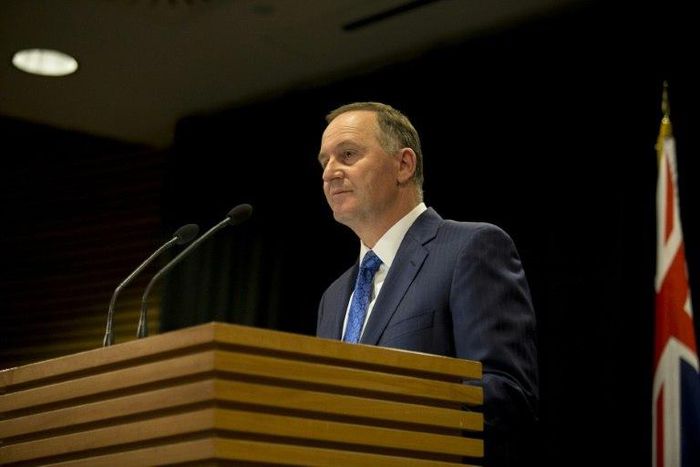 New Zealand Prime Minister John Key announces his resignation, at Parliament in Wellington, on December 5, 2016